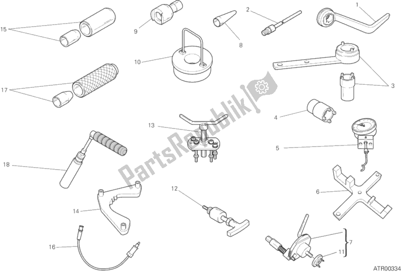 All parts for the 01a - Workshop Service Tools of the Ducati Multistrada 1260 ABS 2018